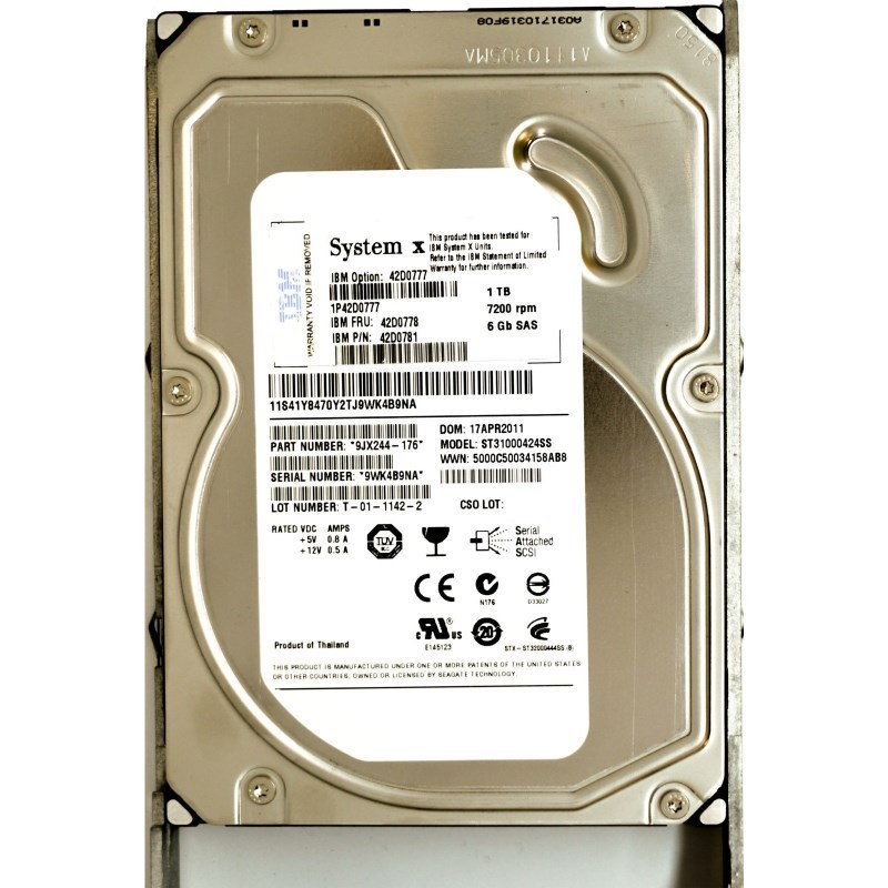 Жесткий диск IBM 41Y8470 1Tb 7200 SAS 3,5" HDD 41Y8470 - фото 37677