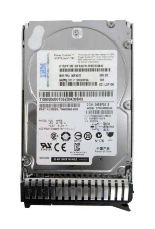 Жесткий диск IBM 9WE066-039 300Gb 10000 SAS 2,5" HDD 9WE066-039 - фото 37683