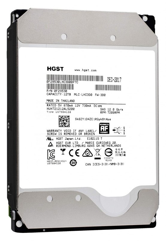 Жесткий диск HGST HUH721212AL5200 12Tb 7200 SAS 3,5" HDD HUH721212AL5200 - фото 37846