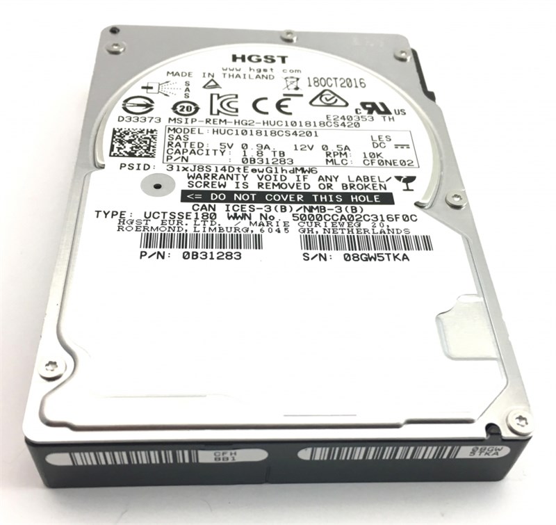 Жесткий диск HGST HUC101818CS4201 1,8Tb 10520 SAS 2,5" HDD HUC101818CS4201 - фото 37969