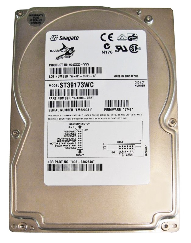 Жесткий диск Seagate ST39173WC 9,1Gb 7200 U40SCSI 3.5" HDD ST39173WC - фото 39770