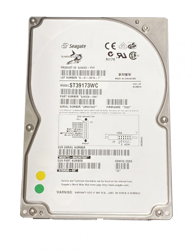 Жесткий диск Seagate 9J4008 9,1Gb 7200 U40SCSI 3.5" HDD 9J4008 - фото 39771