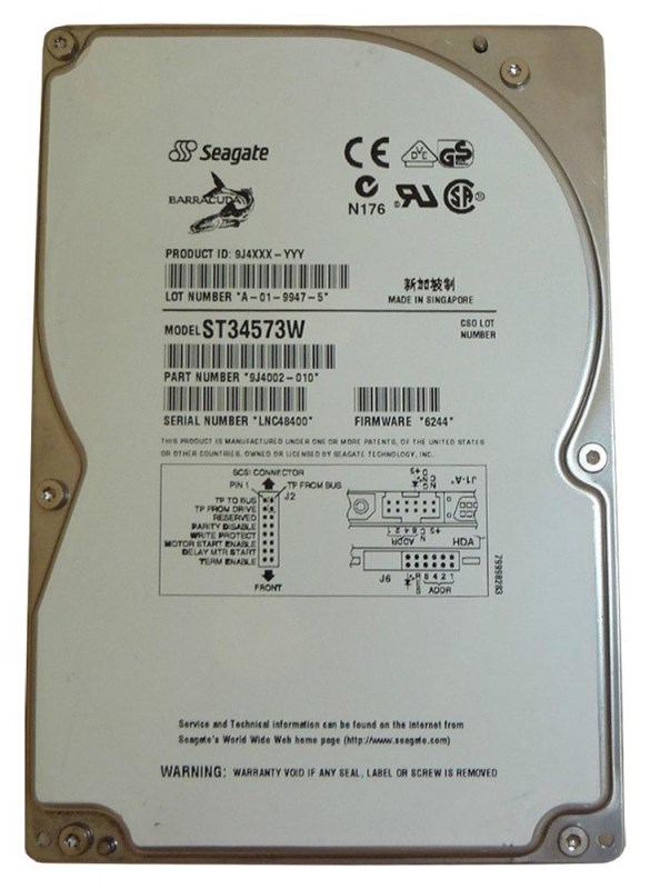 Жесткий диск Seagate 9J4002 4,55Gb 7200 U40SCSI 3.5" HDD 9J4002 - фото 39785