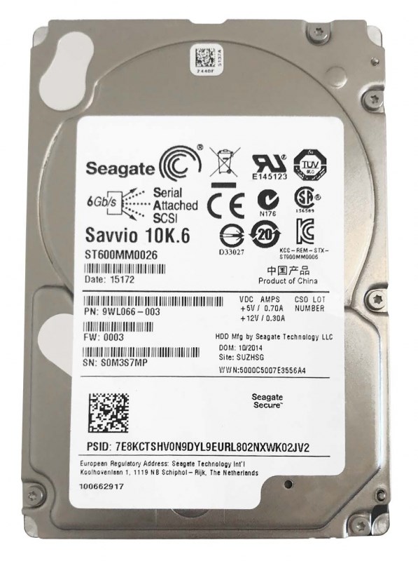 Жесткий диск Seagate 9WL066 600Gb SAS 2,5" HDD 9WL066 - фото 40035