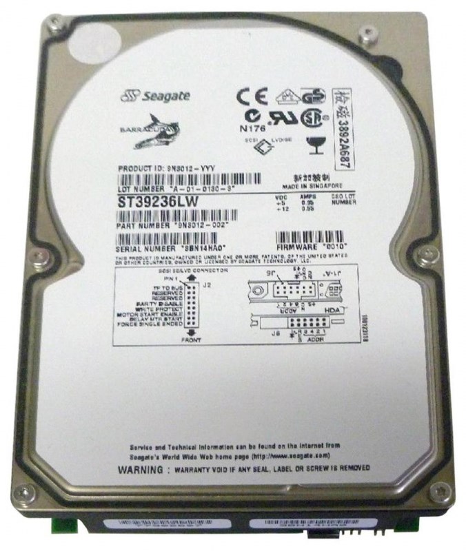 Жесткий диск Seagate ST39236LW 9,2Gb U160SCSI 3.5" HDD ST39236LW - фото 40116