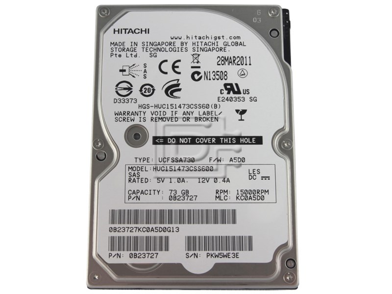 Жесткий диск Hitachi 0B23727 73Gb SAS 2,5" HDD 0B23727 - фото 40304