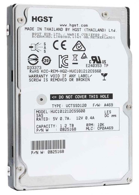 Жесткий диск Hitachi 0B25168 1,2Tb SAS 2,5" HDD 0B25168 - фото 40314