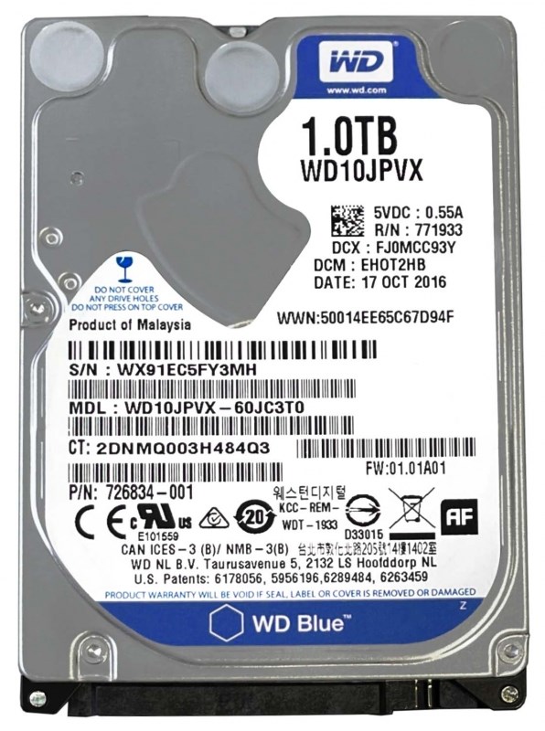 Жесткий диск Western Digital WD10JPVX 1Tb 5400 SATAIII 2,5" HDD WD10JPVX - фото 40866