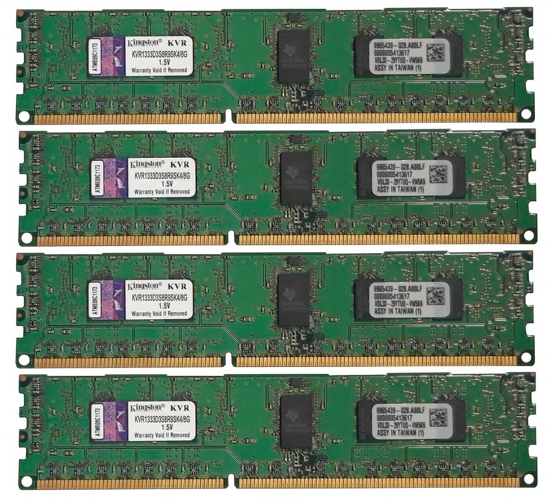 Оперативная память Kingston KVR1333D3S8R9SK4/8G DDRIII 8Gb KVR1333D3S8R9SK4/8G - фото 42429