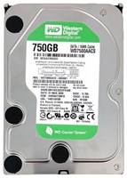 Жесткий диск Western Digital WD7500AACS 750Gb IntelliPower SATAII 3,5" HDD WD7500AACS