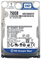 Жесткий Диск Western Digital WD7500KEVT 750Gb SATAIII 2,5" HDD WD7500KEVT