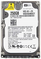 Жесткий Диск Western Digital WD2500BUCT 250Gb SATAII 2,5" HDD WD2500BUCT