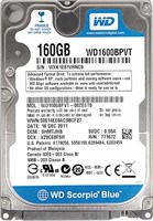 Жесткий Диск Western Digital WD1600BPVT 160Gb SATAII 2,5" WD1600BPVT